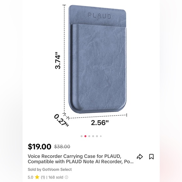 UNOPENED, BRAND NEW Plaud Voice Recording Carrying Case!! - Picture 2 of 3